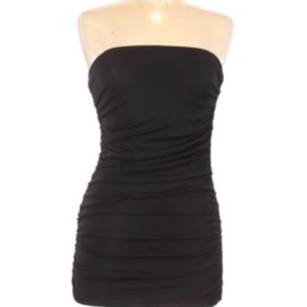 Marciano Black Strapless Bodycon Mini Dress